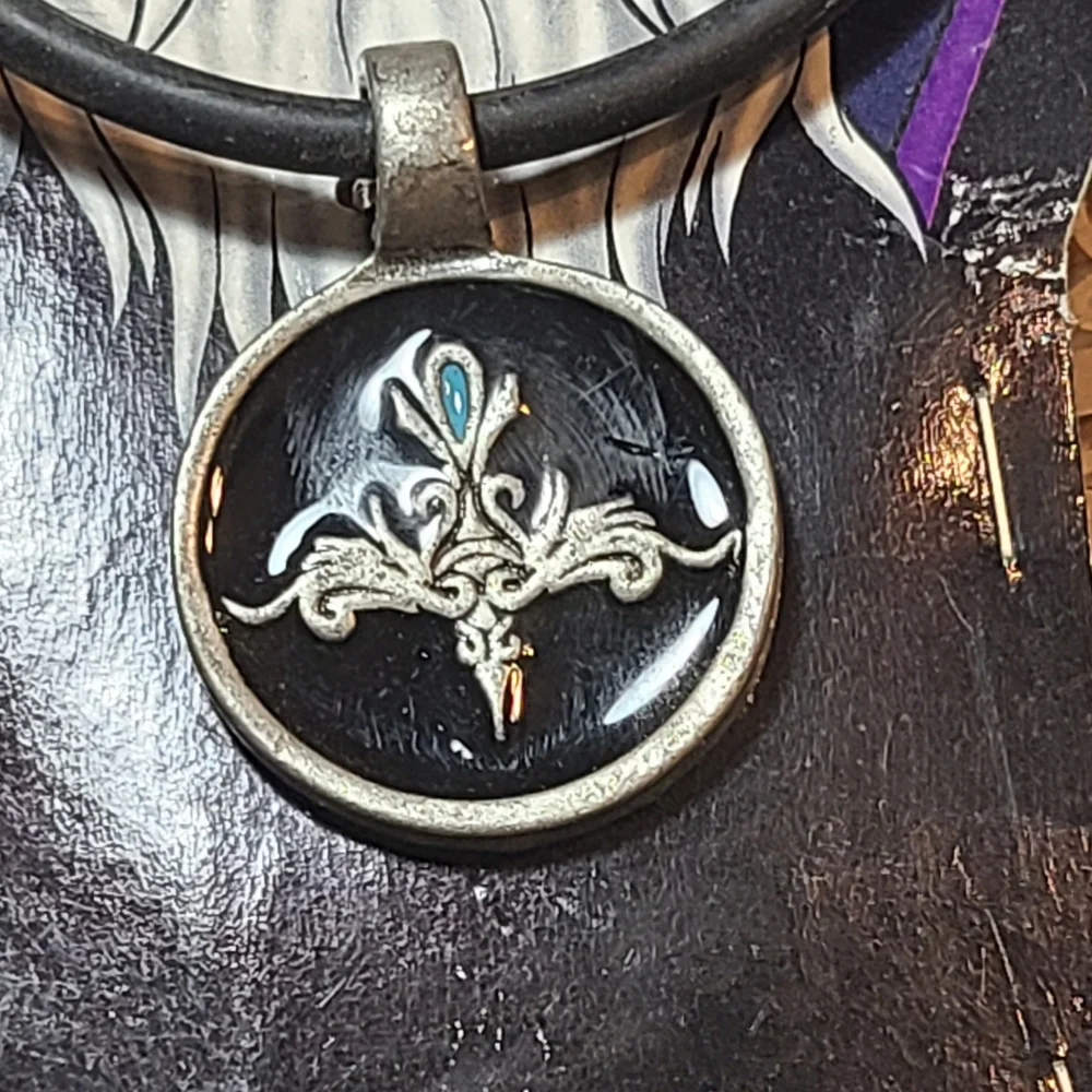 Mystic Black and Silver Pendant Necklace